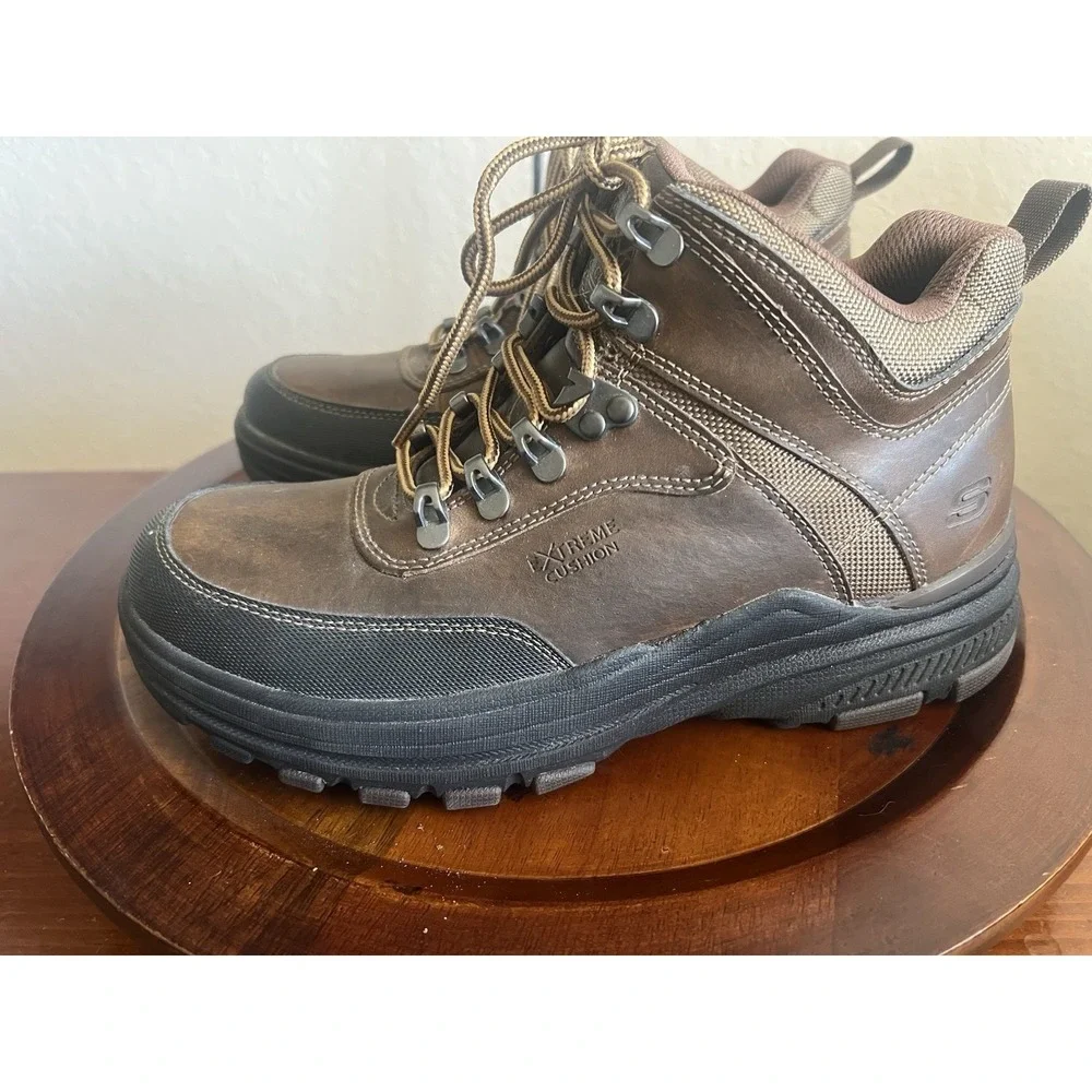 Skecher Chukka Boots Men‎ 7 Chocolate Brown Relaxed Fit Leather Memory Foam